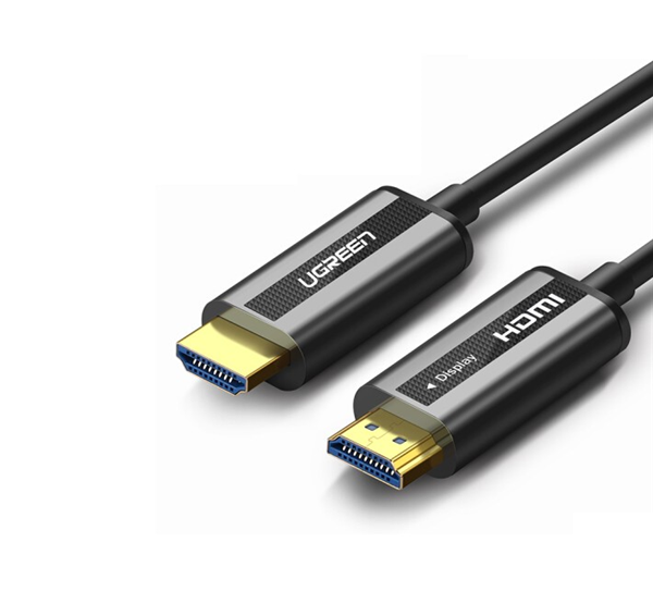 Cáp HDMI 2.0 sợi quang hợp kim kẽm 10m chính hãng Ugreen 50717 đầu ra chuẩn 4K
