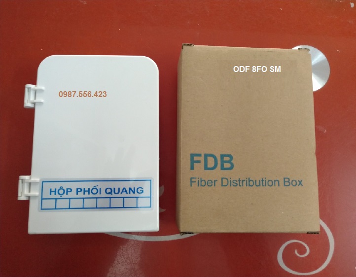 Hộp phối quang ODF 4FO treo trong nhà đủ phụ kiện