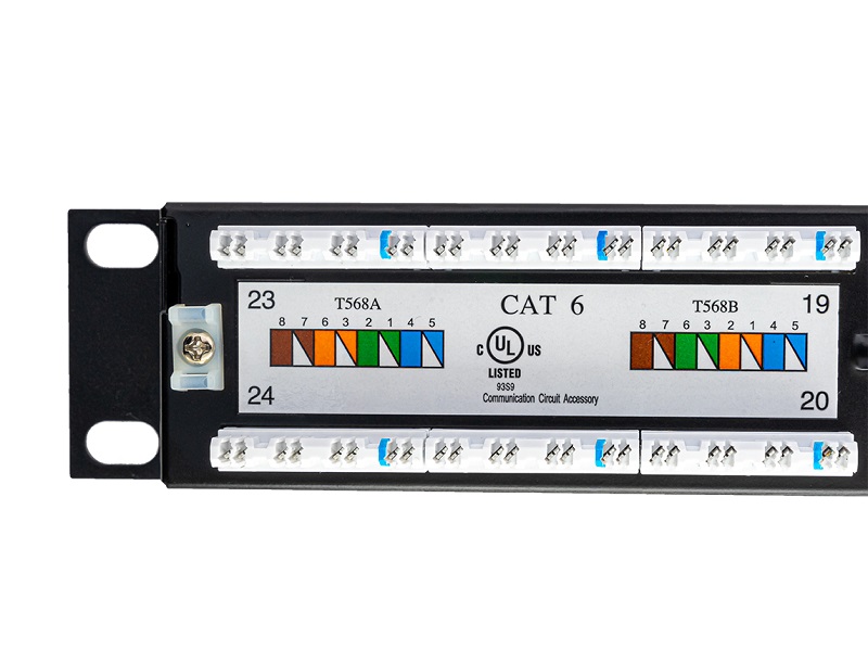 Patch Panel Cat.5e UTP 1U 24P 19inch mã 1402-03019 Chính hãng DINTEK 