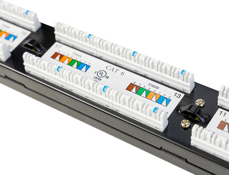 Patch Panel Cat.5e UTP 1U 24P 19inch mã 1402-03019 Chính hãng DINTEK 