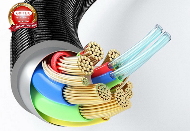 Cáp HDMI Unitek 15m Y-C143M chính hãng , Hỗ trợ Full HD 1080p, truyền tín hiệu ổn định
