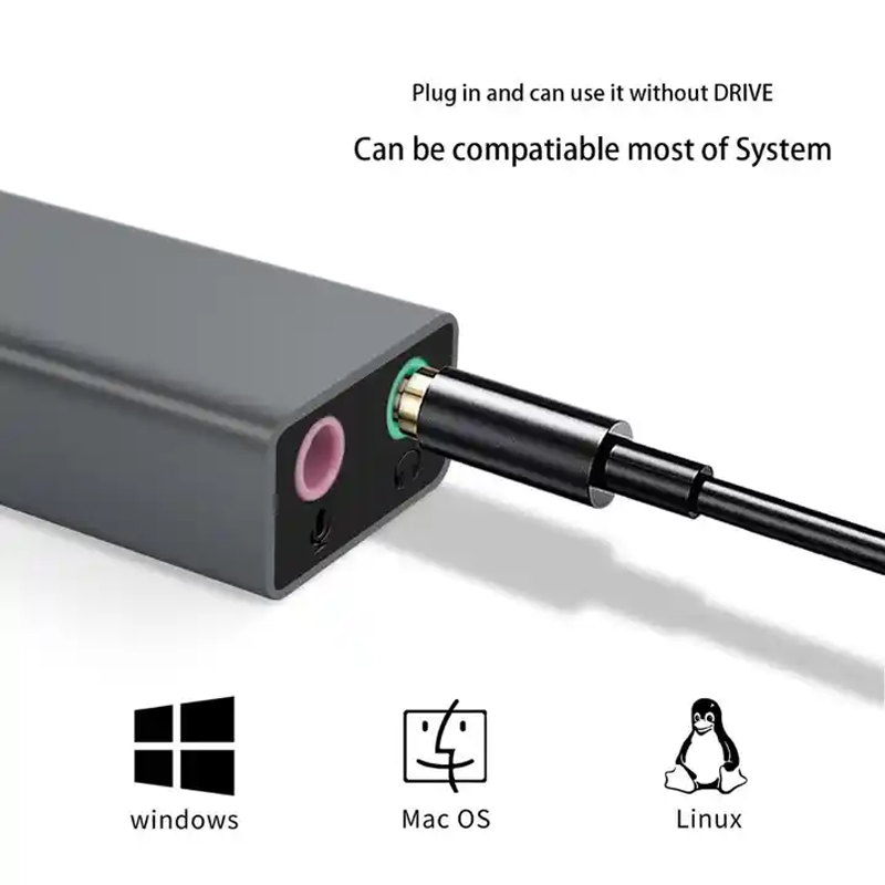 USB Sound 2.0 VK102 Veggieg 2 Cổng Tai Nghe Và Mic hàng chính hãng