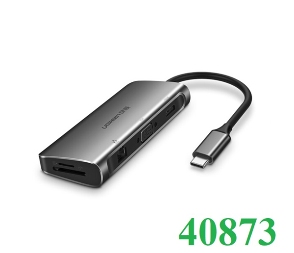 Hub chuyển đổi đa năng Ugreen 40873 Chuẩn HDMI and VGA Mode