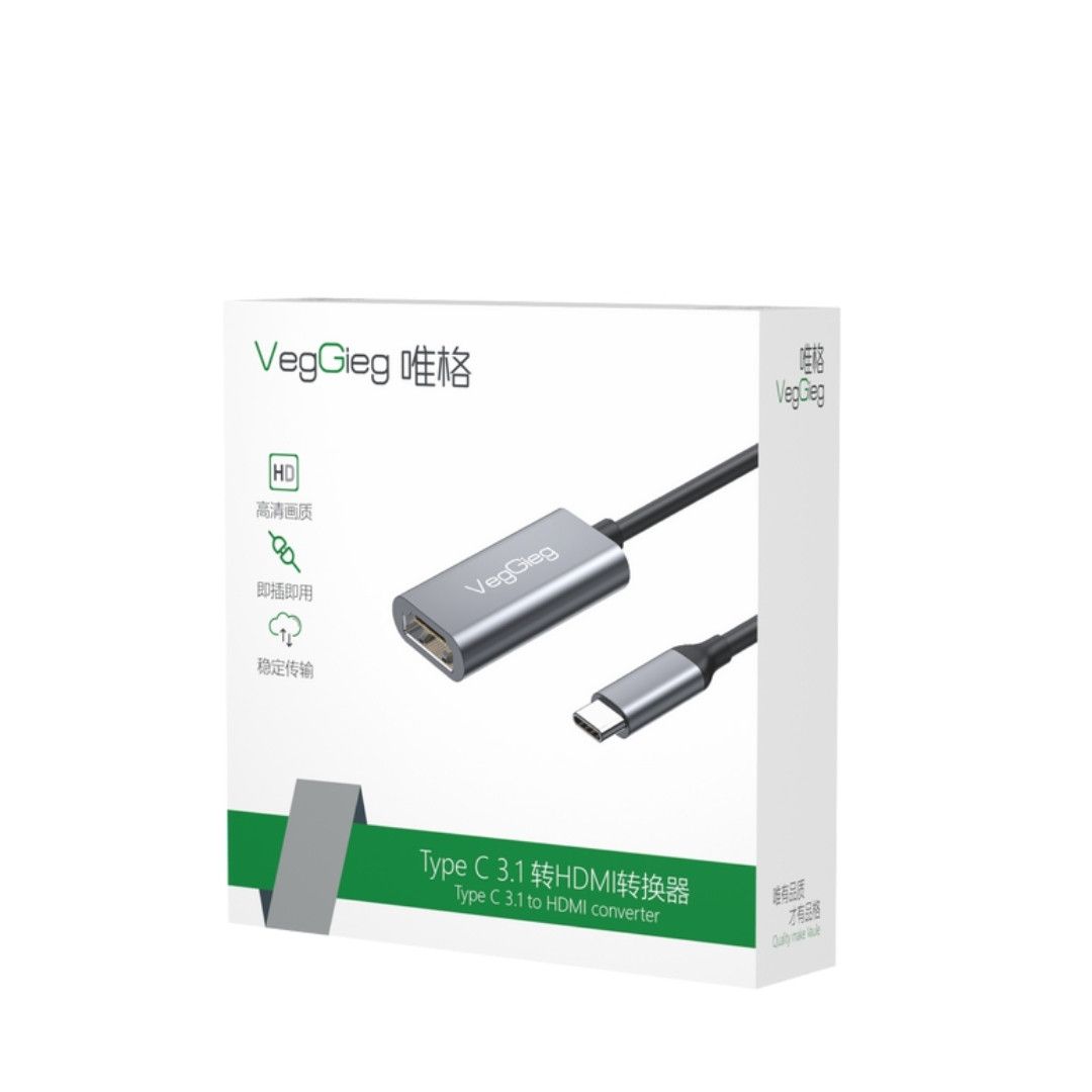 VegGieg Cáp chuyển đổi Type C 3.1 sang HDMI - V-Z915 cao cấp
