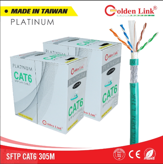 DÂY,CÁP MẠNG SFTP CAT6 CHỐNG NHIỄU GOLDEN LINK  