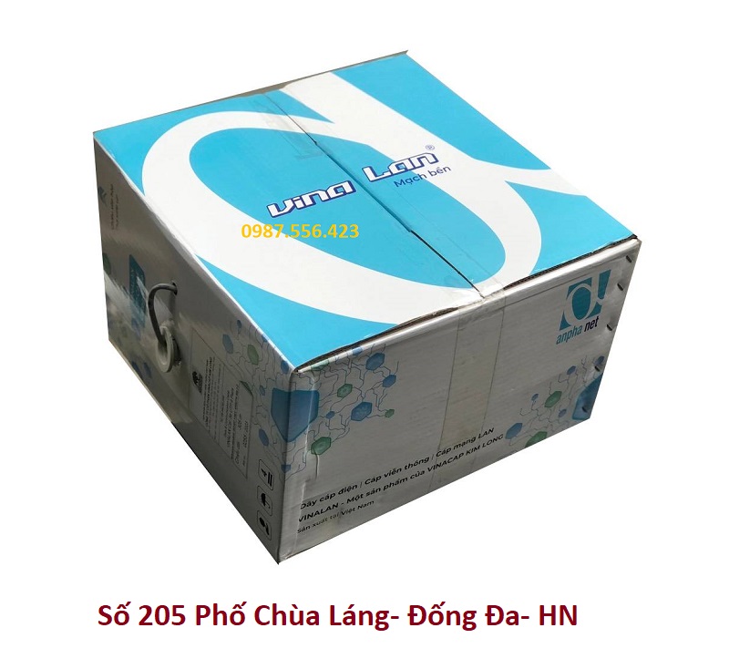 Cáp mạng Vina Lan Cat5e chính hãng lõi đồng nguyên chất, cuộn dài 305m