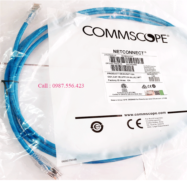 Dây nhẩy Patch cord RJ45 AMP cat 6e dài 5m 