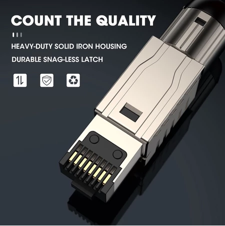 Đầu bấm mạng RJ45 Cat8 Zoerax  Không cần kìm bấm , 2000MHz 40Gbps Jack mạng tốc độ cao, Chính hãng