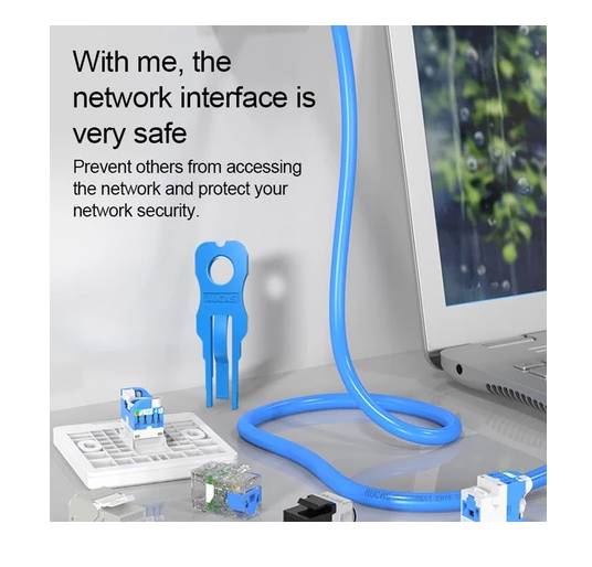 Nút Ổ Khóa Cổng zoerax rj45 Kèm 1 Nút Bịt Cổng ethernet rj45 Chống Bụi Cho Máy Tính