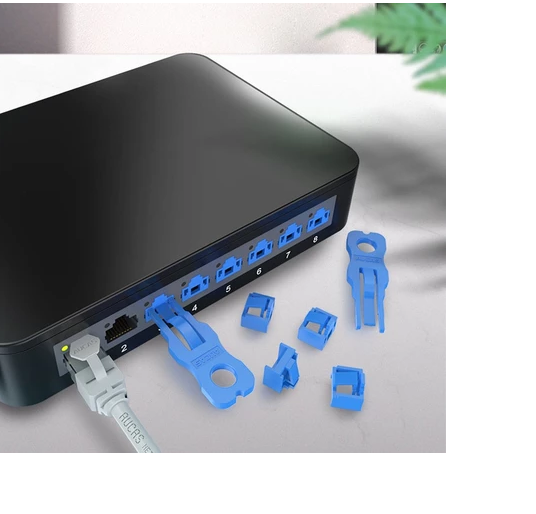 Nút Ổ Khóa Cổng zoerax rj45 Kèm 1 Nút Bịt Cổng ethernet rj45 Chống Bụi Cho Máy Tính