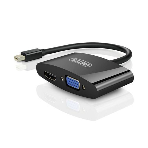 Cáp Mini Displayport VGA + HDMI Unitek Y-6328BK