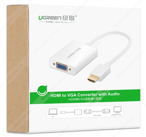 Cáp chuyển đổi HDMI to VGA có Audio Ugreen 40212 Chính hãng