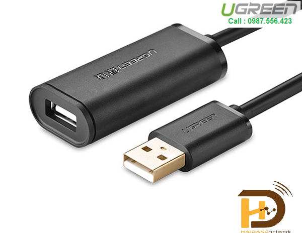 Cáp USB nối dài 5m có chíp khuếch đại chính hãng Ugreen 10319