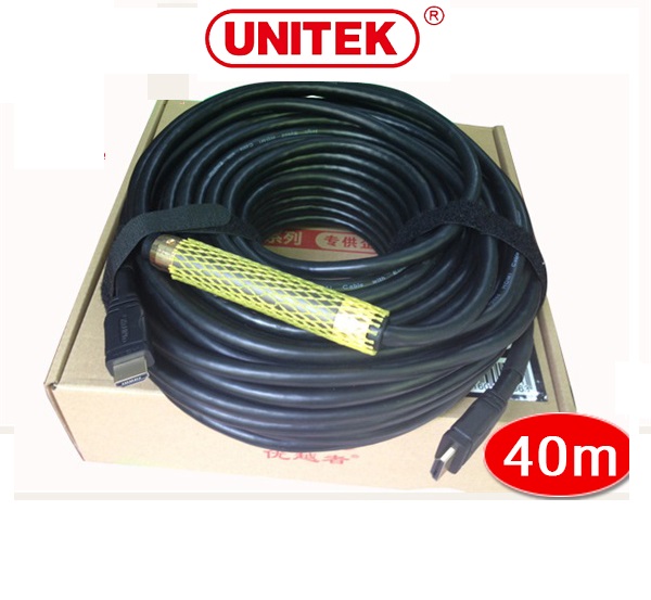 Cáp HDMI unitek 40m Y-C173 có chip khuếch đại tín hiệu