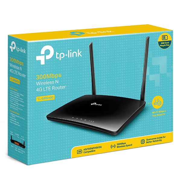 Router TP-Link TL-MR6400 không dây chuẩn N tốc độ 300Mbps 4G LTE