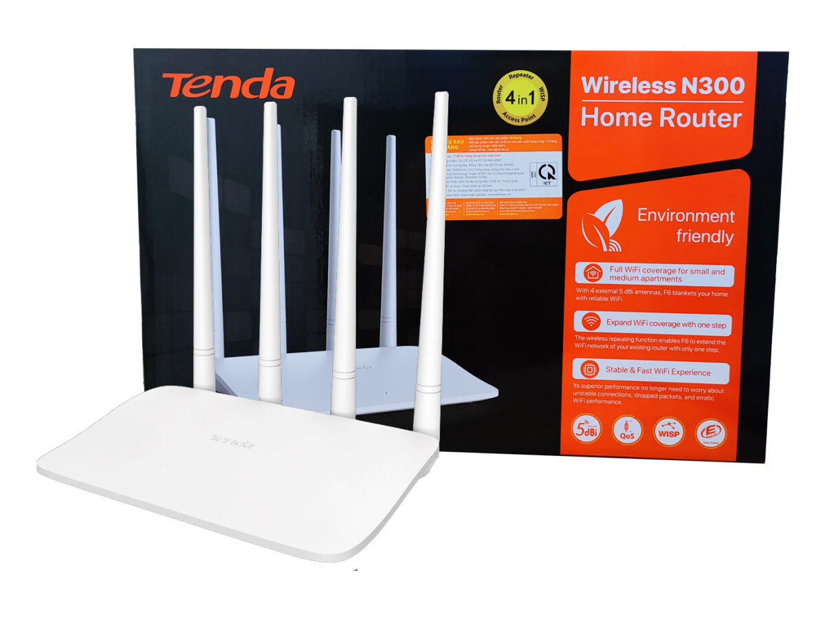 Thiết bị phát Wifi Tenda F6 Chuẩn N 300Mbps - Hàng Chính Hãng