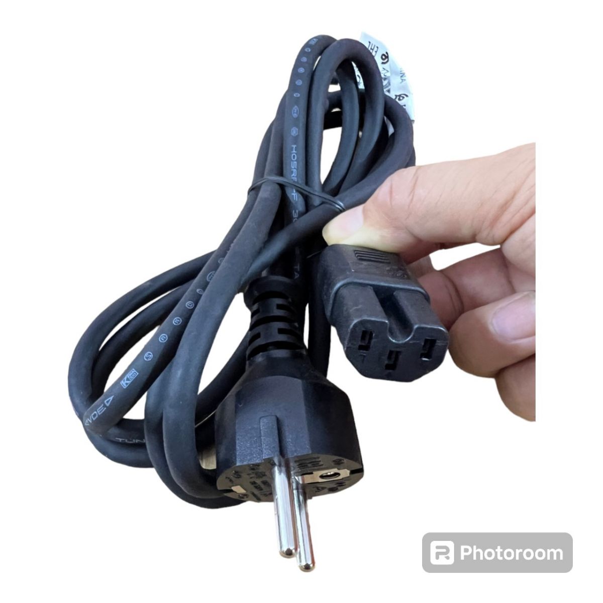 Dây nguồn 2 chân tròn đầu cắm thiết bị C15 dài 2m lõi đồng 3x1.31mm hàng cao cấp