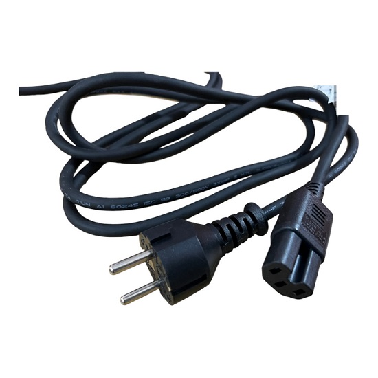 Dây nguồn 2 chân tròn đầu cắm thiết bị C15 dài 2m lõi đồng 3x1.31mm hàng cao cấp