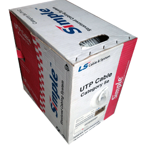 Dây Cáp Mạng LS Cat5e U/UTP Màu xám - Mã hàng: UTP-E-C5G-E1VN-M 0.5X4P,Grey