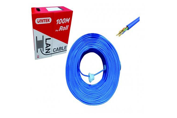 Cáp UTP lOOm Cat5E 0.5CCA C18126ABL xanh UNITEK