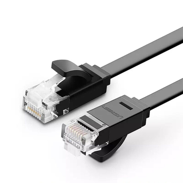 Dây mạng bấm sẵn cat6 10m Ugreen 50178, Dẹt, màu Đen