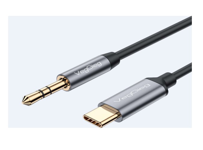 Cáp chuyển đổi Type C to 3.5mm V-A624 Veggieg cho kết nối loa
