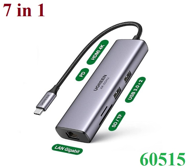 Thiết bị chia mở rộng 7 in1 Usb C Hub HDMI Ugreen 60515