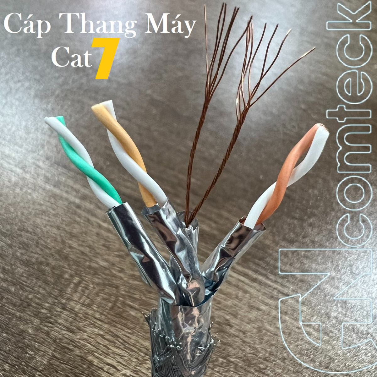 Cáp mạng thang máy Ancomteck Cat7 SFTP chống hao mòn