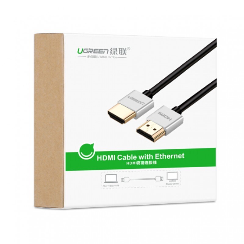 Cáp chuyển đổi tín hiệu HDMI 2.0 dài 2M hỗ trợ độ phân giải 4K Chính hãng Ugreen 30478