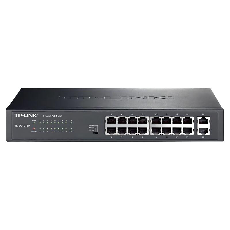 Thiết bị mạng, Switch TL-SG1218P chia mạng Để Bàn 18 Cổng 10/100Mbps với 16 Cổng PoE+