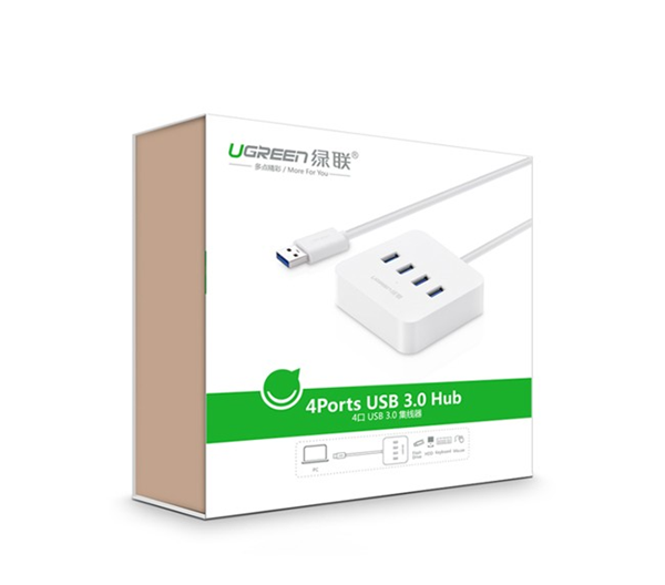 Bộ Hub chia usb 1 to 4 cổng usb 3.0 dài 0.5m thương hiệu Ugreen 30201