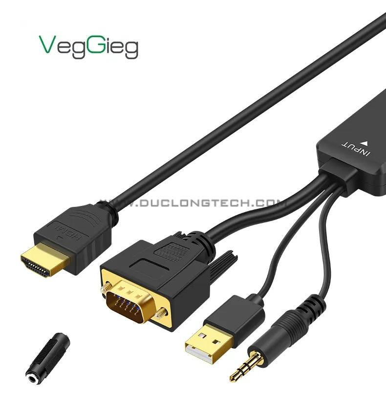 Cáp chuyển đổi VAG to HDMI có kèm audio V-Z206 Veggieg