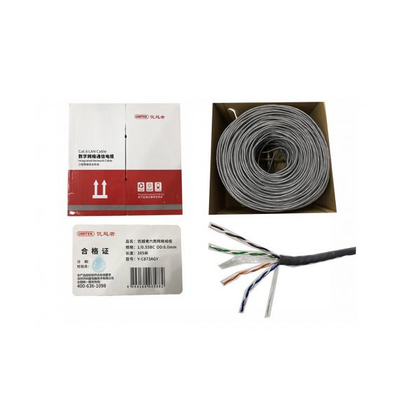 Cáp UTP 305m Cat6 0.52BC C18130GY xám UNITEK