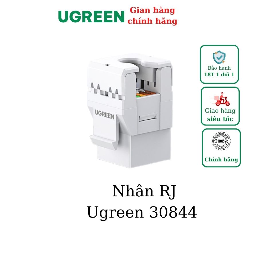 Ổ cắm mạng Cat6 30844 UTP Ugreen kiểu 180 độ