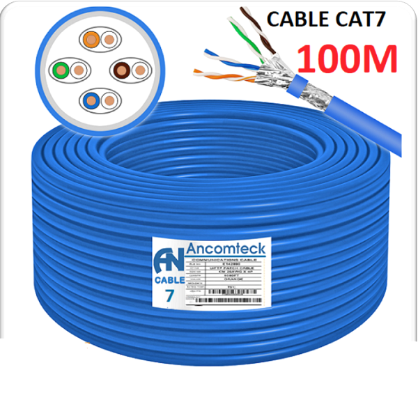 Cáp mạng CAT7 SFTP ANCOMTECK- 23AWG ACT-BOX305-7BLUE
