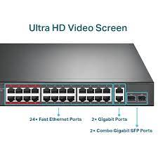 Switch chia mạng 24-Port 10/100Mbps + 2-Port Gigabit Unmanaged PoE+ Switch TL-SL1226P