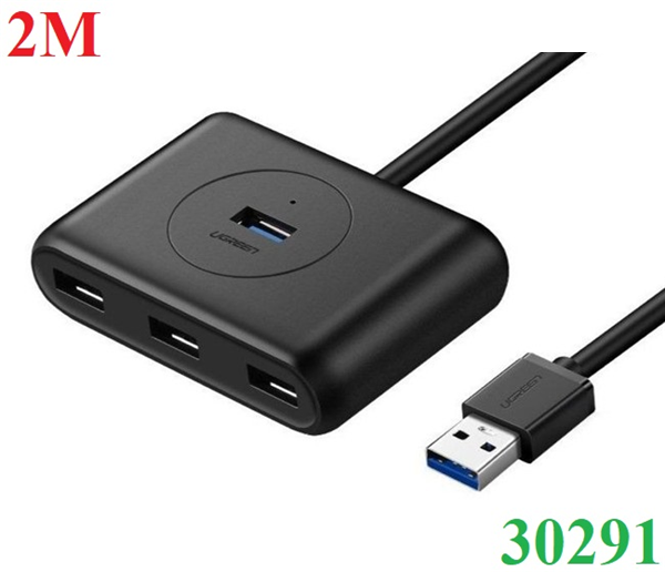 Bộ Hub chia cổng 4 cổng USB 3.0 cáp dài 2M Ugreen 30291 cao cấp