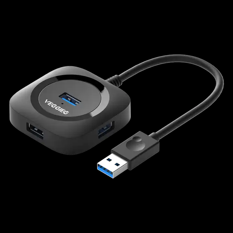 Bộ Chia USB 2.0 4 Cổng Chính Hãng Veggieg VU2406 Dài 1m