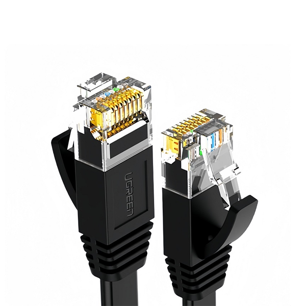 50180 Dây mạng cat6 15m Ugreen, Dẹt, màu Đen