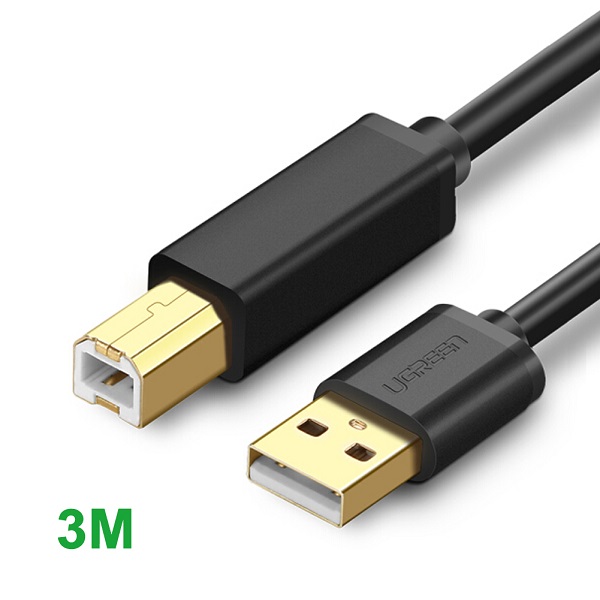 Cáp máy in USB 2.0 dài 3m Ugreen 10351 cao cấp