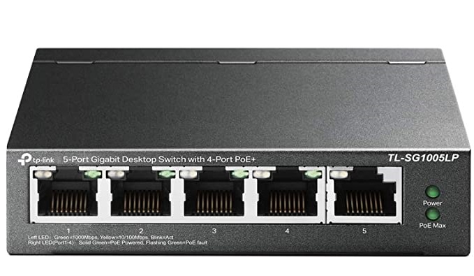 Switch TL-SG1005LP chia mạng 5 cổng, Switch Để Bàn 5 Cổng Gigabit với 4 Cổng PoE+