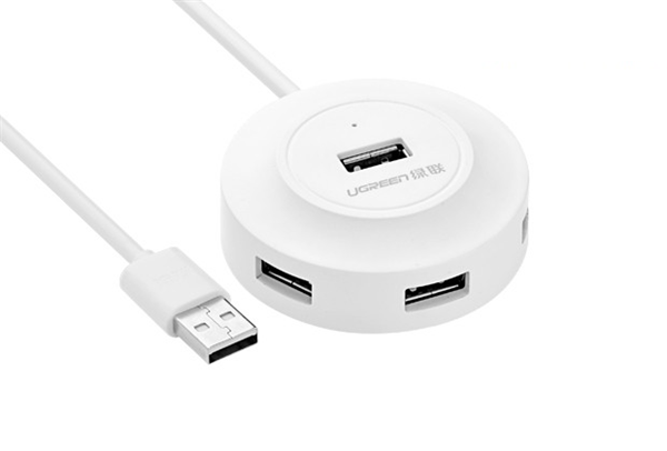 Bộ hub 4 in 1 Ugreen 20270 - Bộ chia hub USB 2.0, 4 cổng 1m trắng