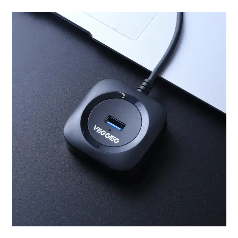 Bộ Chia USB 2.0 4 Cổng Chính Hãng Veggieg VU2406 Dài 1m