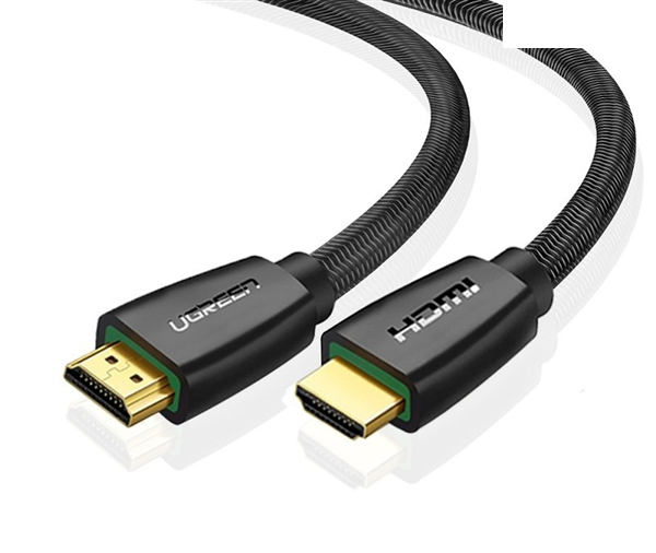 Cáp HDMI 2.0 dài 3m chính hãng Ugreen 50464 dây dù đầu mạ vàng 