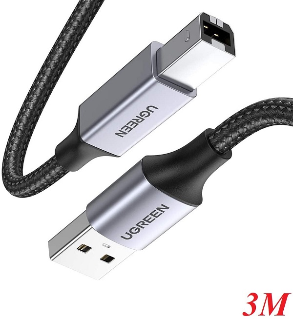 Cáp máy in đầu nhôm bọc dù chống mòn gãy USB 3.0 Ugreen 80804 cao cấp