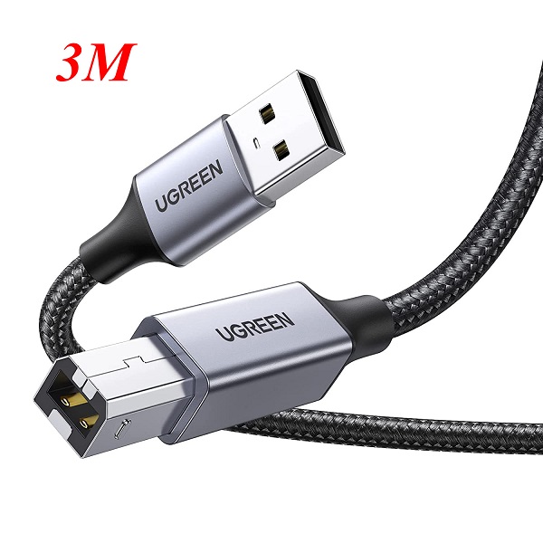 Cáp máy in đầu nhôm bọc dù chống mòn gãy USB 3.0 Ugreen 80804 cao cấp