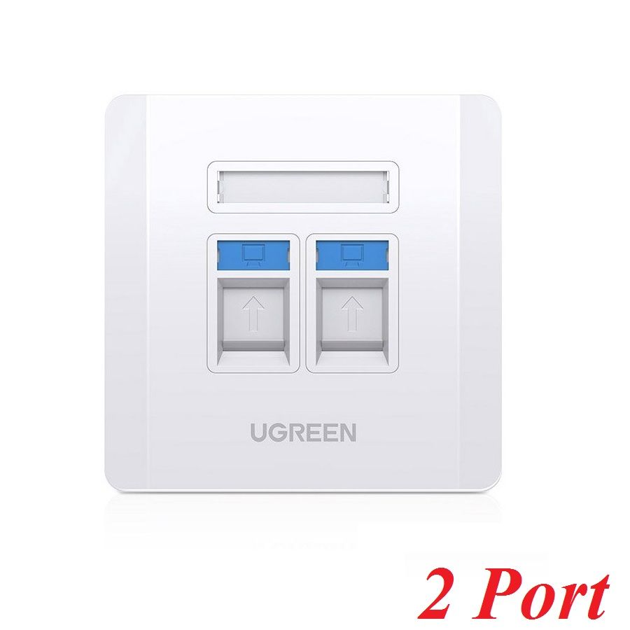 Mặt nạ wallplate vuông đôi chính hãng Ugreen 80182