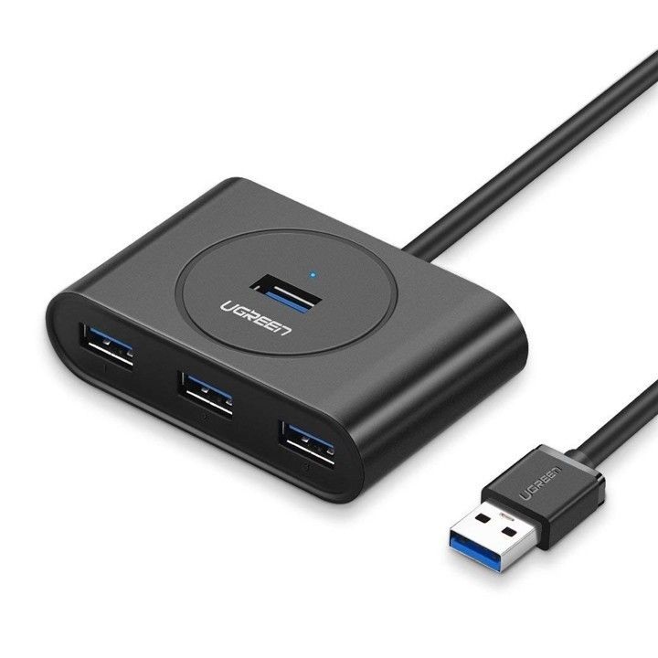 Bộ chia 1 to 4 USB 3.0 Ugreen 4 Cổng Ugreen CR113 20290, 20291 màu đen