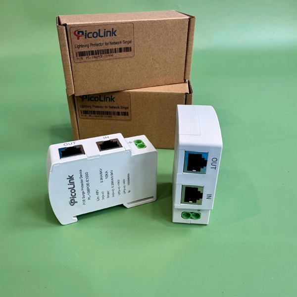 Thiết Bị Chống Sét Mạng LAN Picolink PL-106POE-E1000 Bảo Vệ IP Camera và Thiết Bị PoE