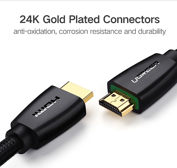 Cáp HDMI 2.0 dài 1m hỗ trợ độ phân giải Full HD chính hãng Ugreen 40408 